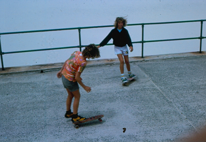 Boys skateing at Bondi Beach
